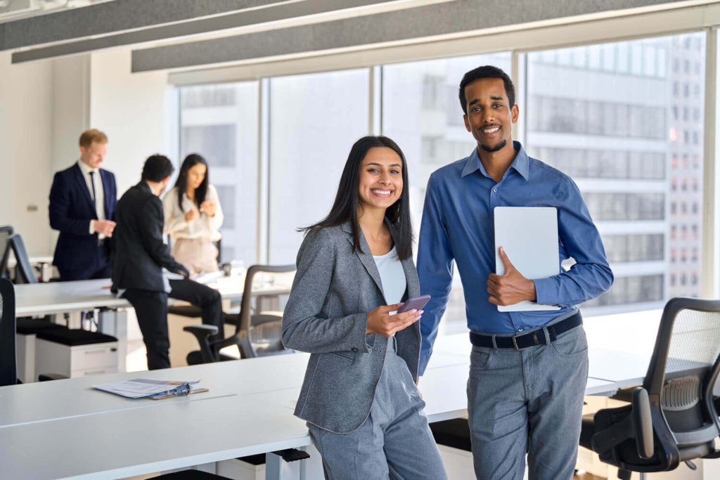 Tech-Savvy Software Development Team in a Creative Workspace